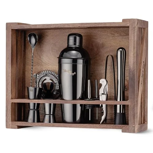 Rustic Shaker Set — (gun-metal black)